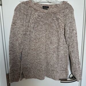 Massimo Dutti Taupe Crew Neck Sweater